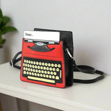 Vintage Red Typewriter Crossbody Bag