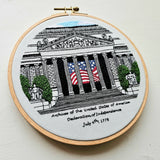 National Archives Building Embroidery Kit
