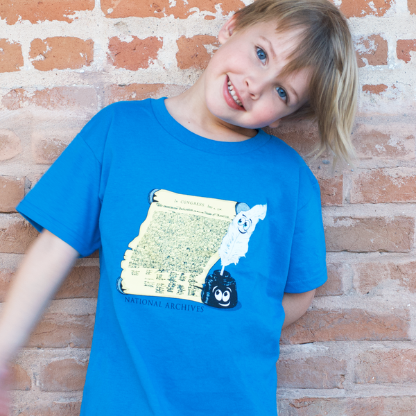 Playful Declaration of Independence Kids Short Sleeve Tee