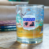 Liberty Crest - 250th Anniversary of the United States Armed Forces Rocks Glass