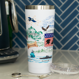 Liberty Crest - 250th Anniversary of the United States Armed Forces Tumbler with Straw