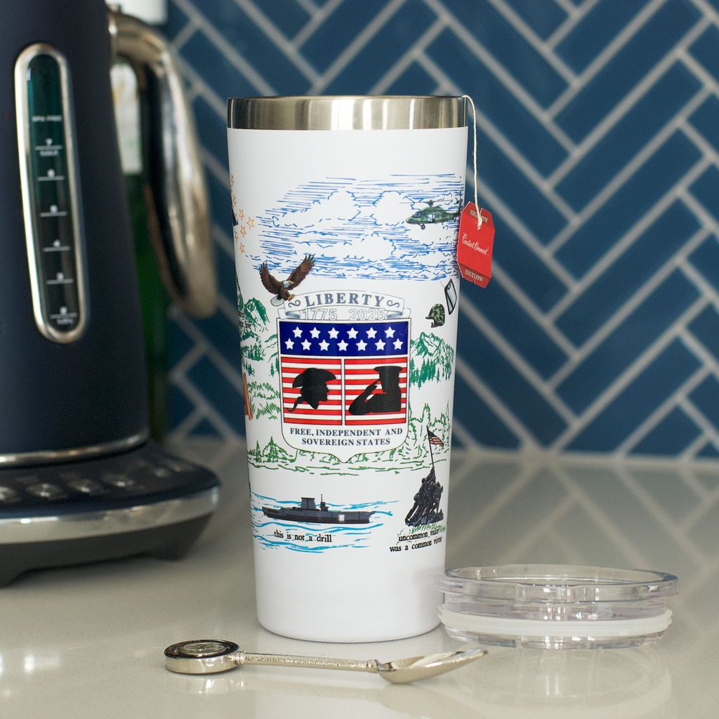 Liberty Crest - 250th Anniversary of the United States Armed Forces Tumbler with Straw