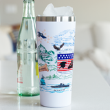 Liberty Crest - 250th Anniversary of the United States Armed Forces Tumbler with Straw