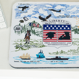 Liberty Crest - 250th Anniversary of the United States Armed Forces Mousepad