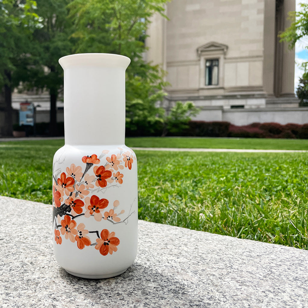 Cylindrical Cherry Blossom Vase