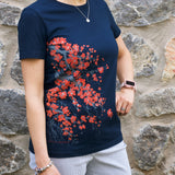 Navy Blue Cherry Blossom T-Shirt