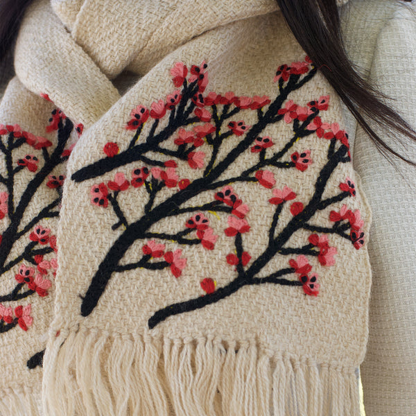 Handknit Cherry Blossom Scarf – National Archives Store