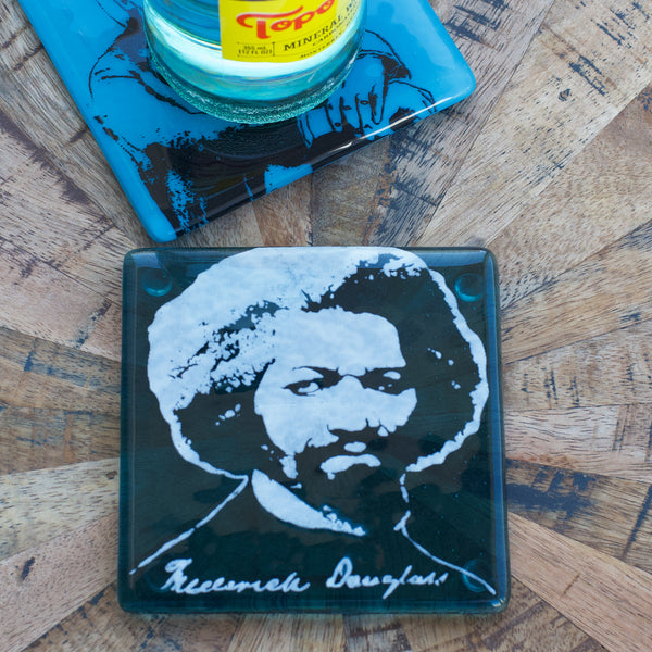 Frederick Douglass Fused Glass Coaster