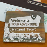 Welcome to Your Adventure Fused Glass Coaster