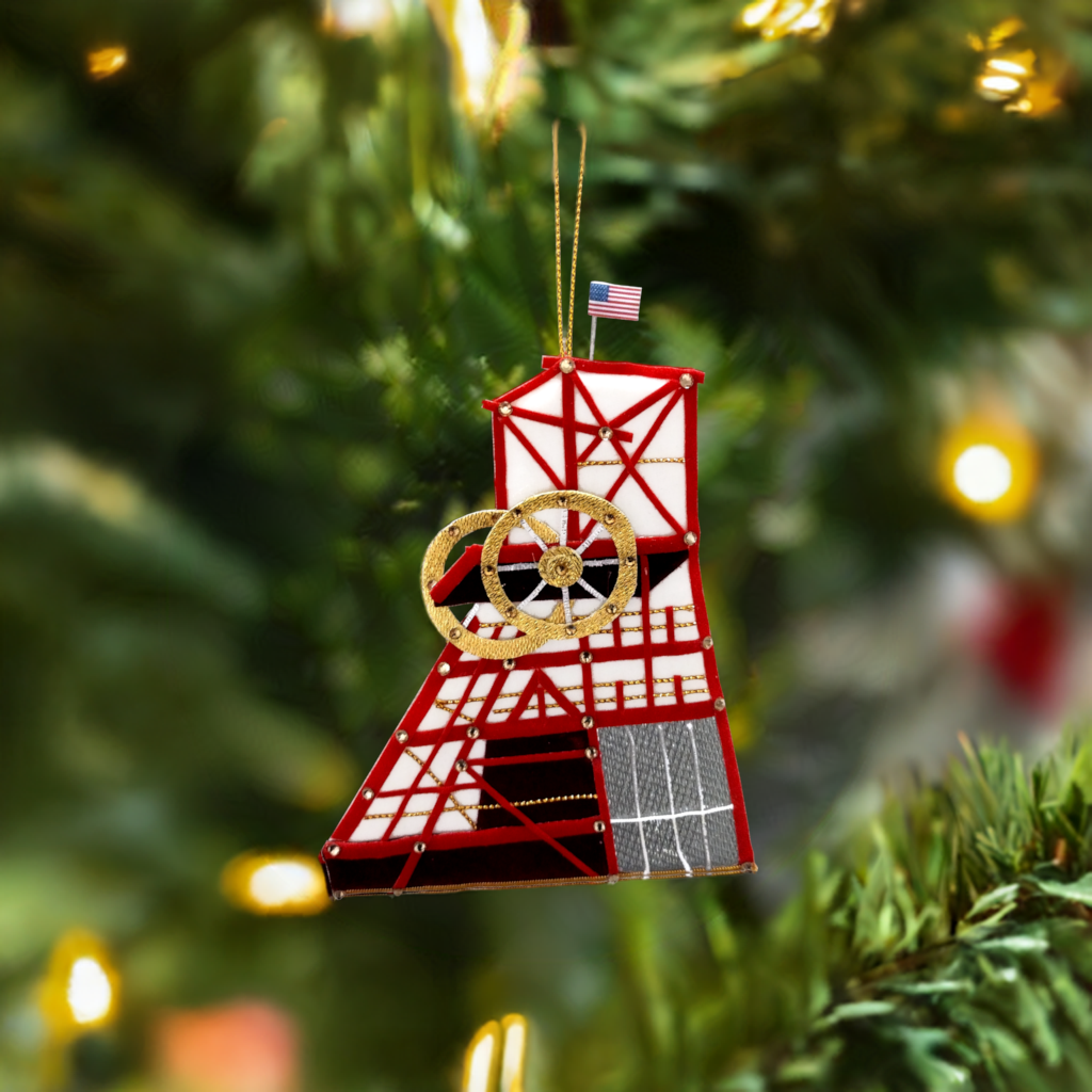 American Coal Mine Headgear Ornament