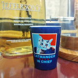 Catmander in Chief Ceramic Shot Glass