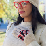 Handknit Cherry Blossom Gloves