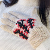 Handknit Cherry Blossom Gloves