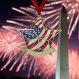 Flag Star Ornament