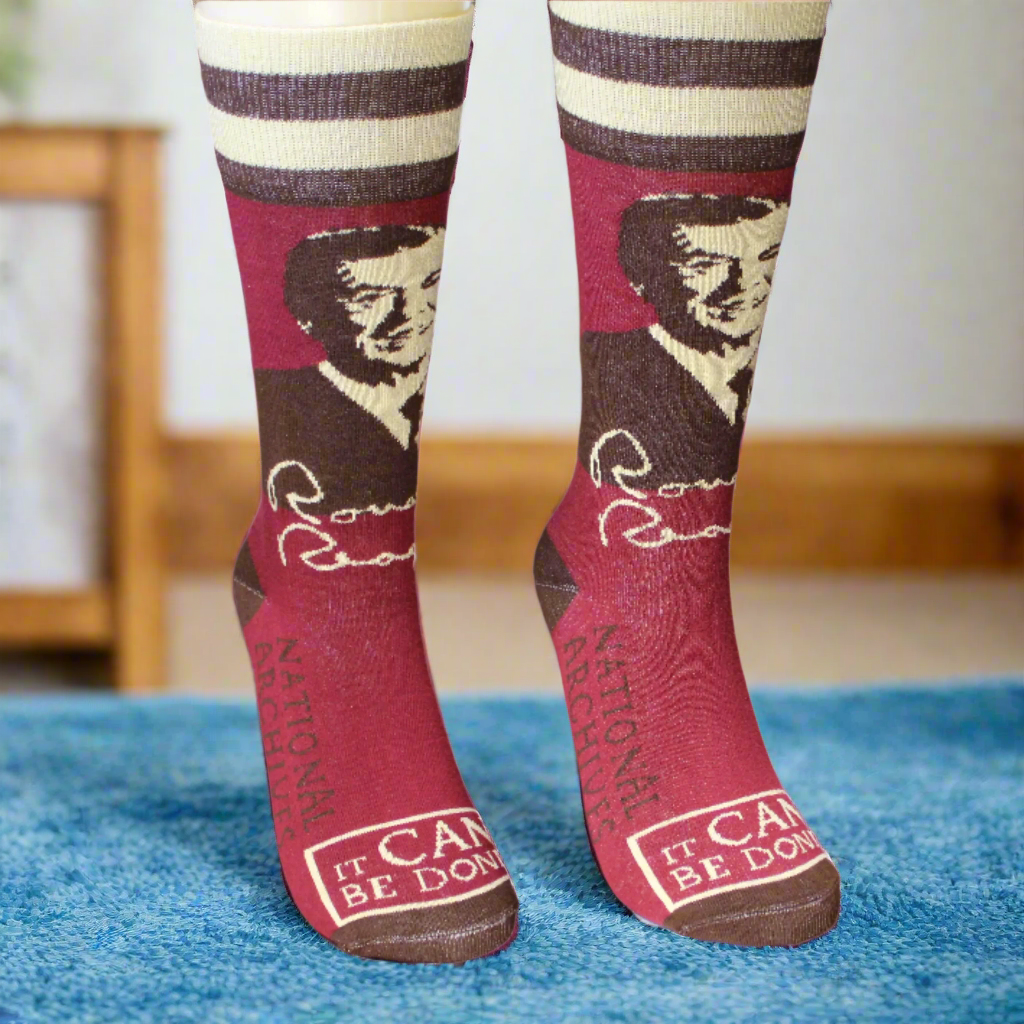Ronald Reagan It Can Be Done Crew Socks