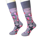 Cherry Blossom Rose Art Socks