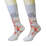 Cherry Blossom Salmon Art Socks