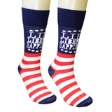 Life Liberty Happiness Patriotic Crew Socks