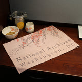 Loomed National Archives Cherry Blossom Tea Towel