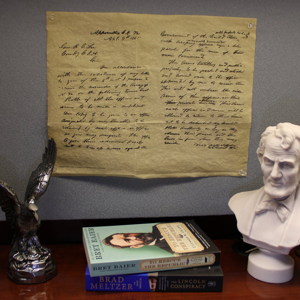 Parchment Print Ulysses Grant's Letter to Robert E. Lee 1865