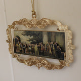 Layered Ornament with Founding Fathers in the foreground surrounded by a gold-colored frame