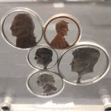 Lucite Presidents Circled Coin Art