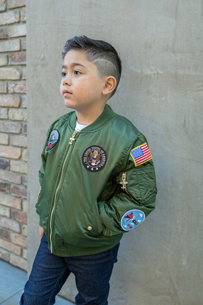 Sage Green Kids MA-1 Flight Jacket – National Archives Store