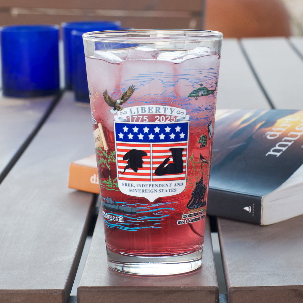Liberty Crest - 250th Anniversary of the United States Armed Forces Pint Glass