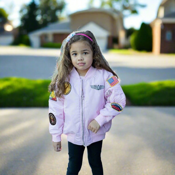 Pink Kids MA-1 Flight Jacket