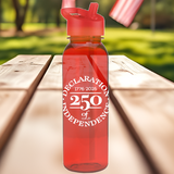 Life Liberty Declaration of Independence 250th Anniversary Water Bottle - 5 Colors Available