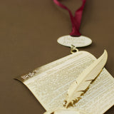 U.S. Constitution with Quill Brass Ornament