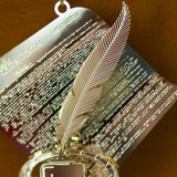 U.S. Constitution with Quill Brass Ornament