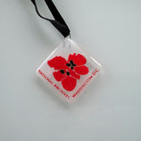 Cherry Blossom Fused Glass Ornament