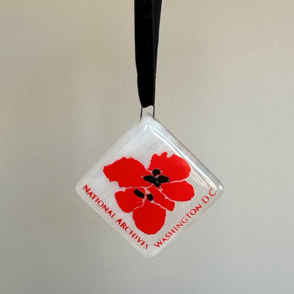 Cherry Blossom Fused Glass Ornament