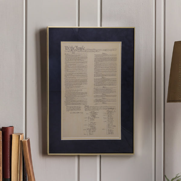 U.S. Constitution in Classic Finish Metal Frame