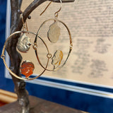 Swinging Franklin D. Roosevelt Gold Vermeil Hoop Earrings