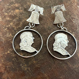 Benjamin Franklin's Philadelphia Post Earrings