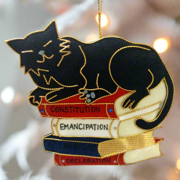Library Cat Ornament