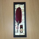 Dark Red Feather Pen