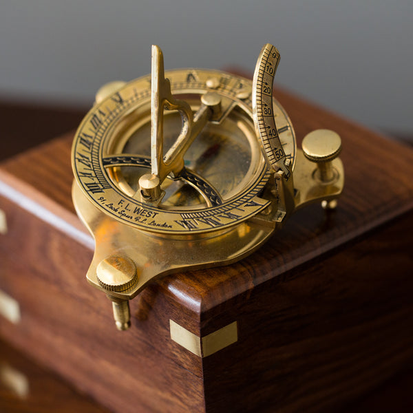 Brass Sundial and Compass