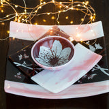Cherry Blossom 8-inch Glass Platter