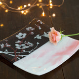 Cherry Blossom 8-inch Glass Platter