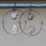 Swinging Franklin D. Roosevelt Hoop Earrings