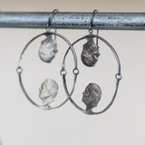 Swinging Franklin D. Roosevelt Hoop Earrings