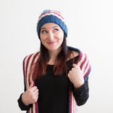 American Flag Scarf with Fringe