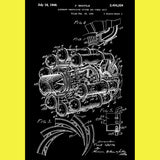 106822 Jet Engine Canvas Patent Print