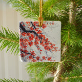 Cherry Blossom Tile Ornament