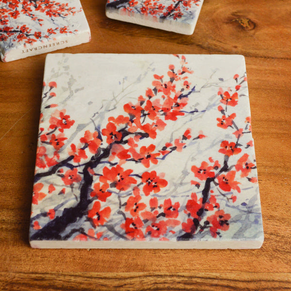 Cherry Blossom Tile Coaster