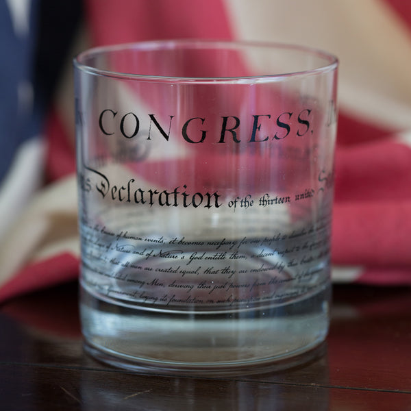 Declaration of Independence Rocks Glass