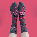 Cherry Blossom Rose Art Socks